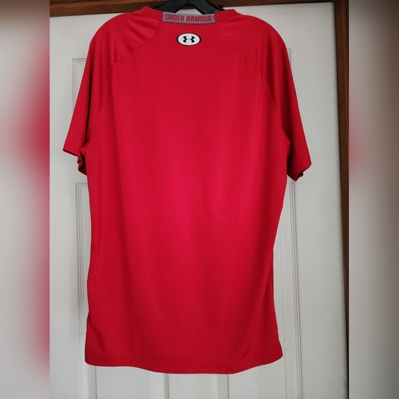 Under Armour Compression Heat Gear Pullover Red Men's 2XL - Picture 2 of 4